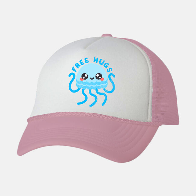 Jellyfish Free Hugs-unisex trucker hat-NemiMakeit