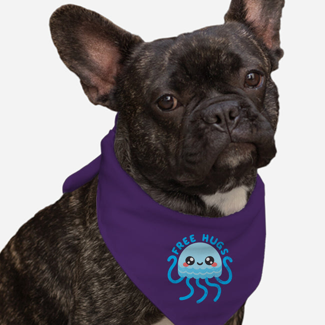 Jellyfish Free Hugs-dog bandana pet collar-NemiMakeit