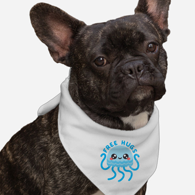 Jellyfish Free Hugs-dog bandana pet collar-NemiMakeit