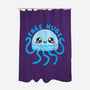 Jellyfish Free Hugs-none polyester shower curtain-NemiMakeit