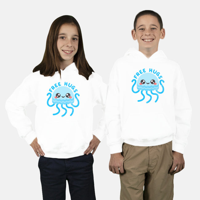 Jellyfish Free Hugs-youth pullover sweatshirt-NemiMakeit