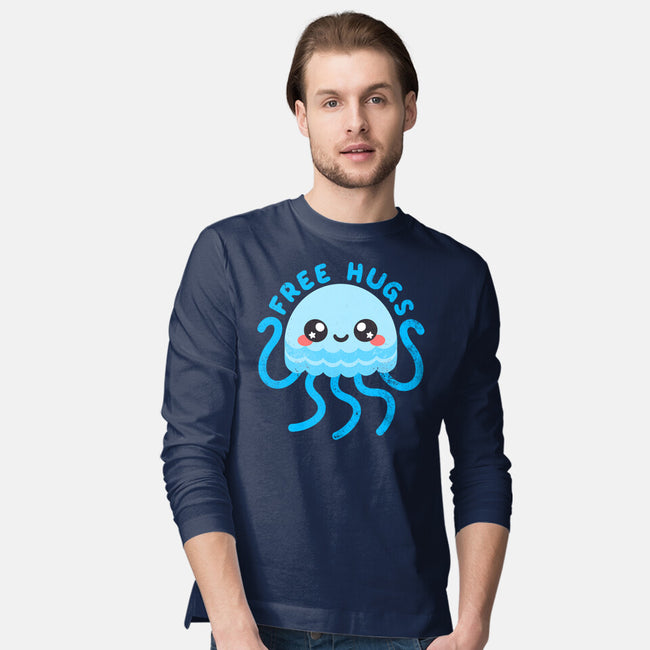 Jellyfish Free Hugs-mens long sleeved tee-NemiMakeit