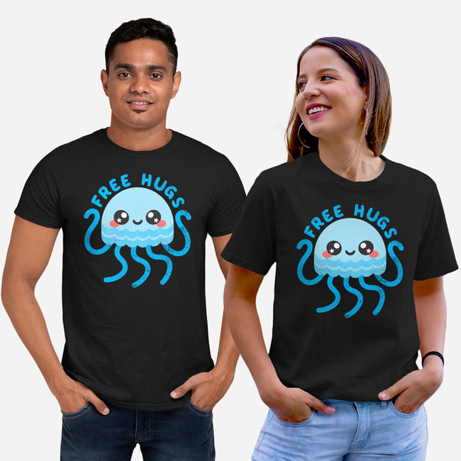 Jellyfish Free Hugs-unisex basic tee-NemiMakeit