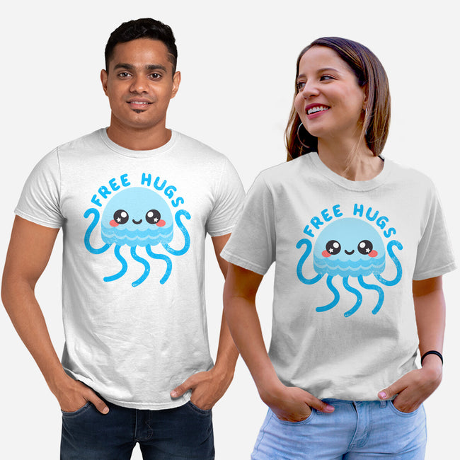 Jellyfish Free Hugs-unisex basic tee-NemiMakeit