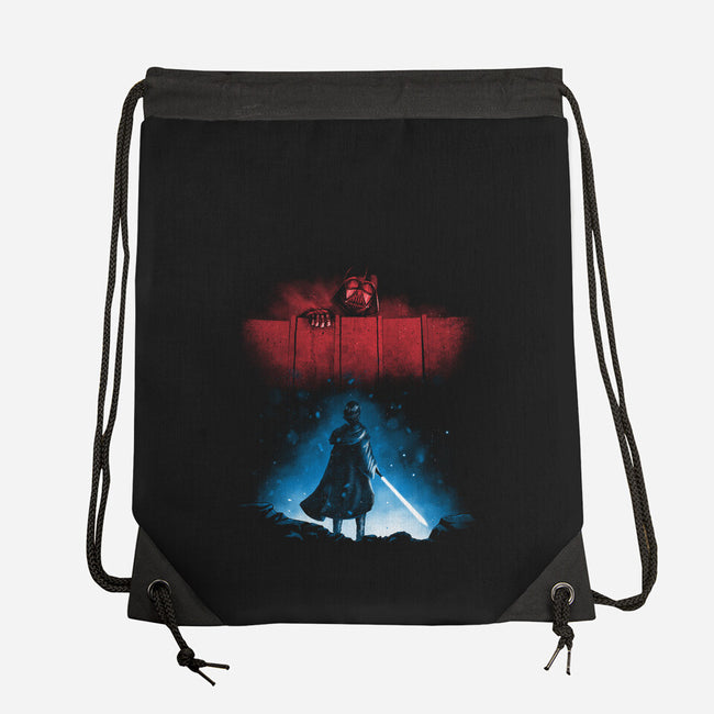 Dark Titan-none drawstring bag-teesgeex
