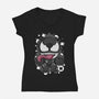 Symbiote Cartoon-womens v-neck tee-ElMattew