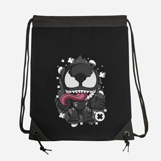 Symbiote Cartoon-none drawstring bag-ElMattew
