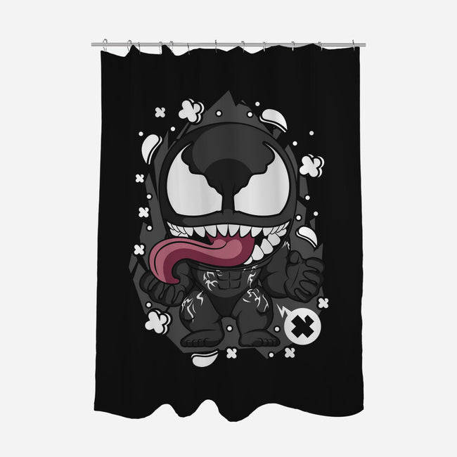 Symbiote Cartoon-none polyester shower curtain-ElMattew