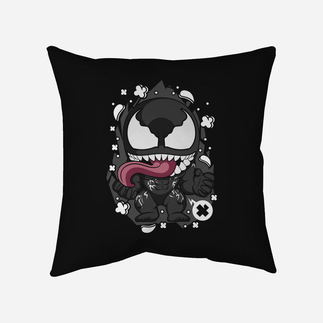 Symbiote Cartoon-none removable cover w insert throw pillow-ElMattew