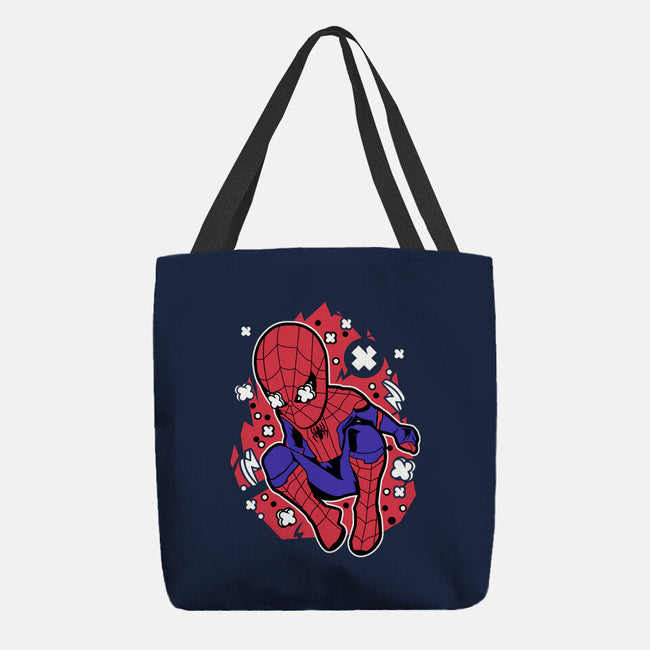 Spidey Cartoon-none basic tote bag-ElMattew