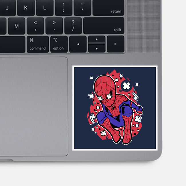 Spidey Cartoon-none glossy sticker-ElMattew