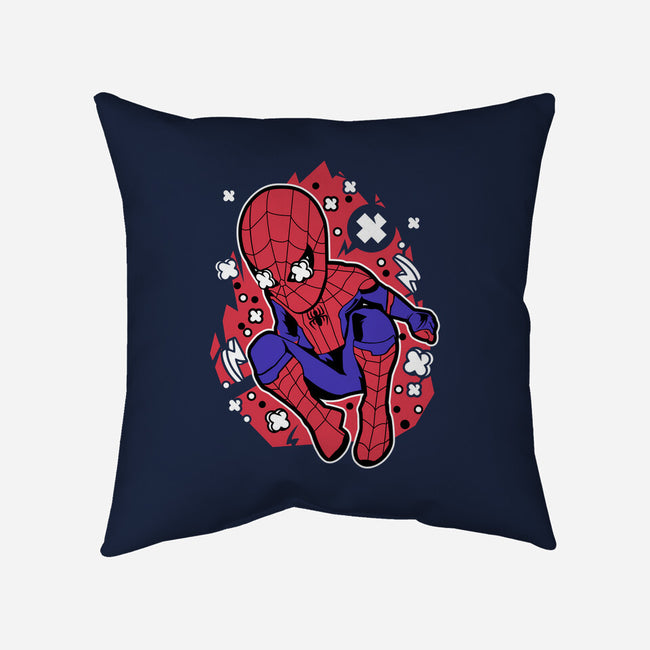 Spidey Cartoon-none removable cover w insert throw pillow-ElMattew