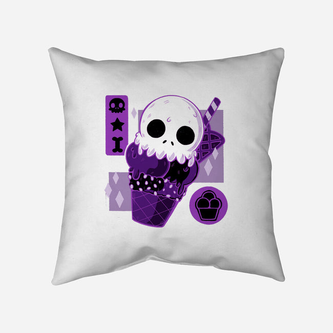 Skull Cream-none removable cover throw pillow-xMorfina