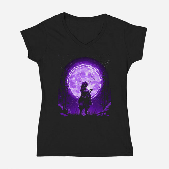 Giyu Slayer-womens v-neck tee-rondes