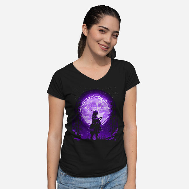 Giyu Slayer-womens v-neck tee-rondes