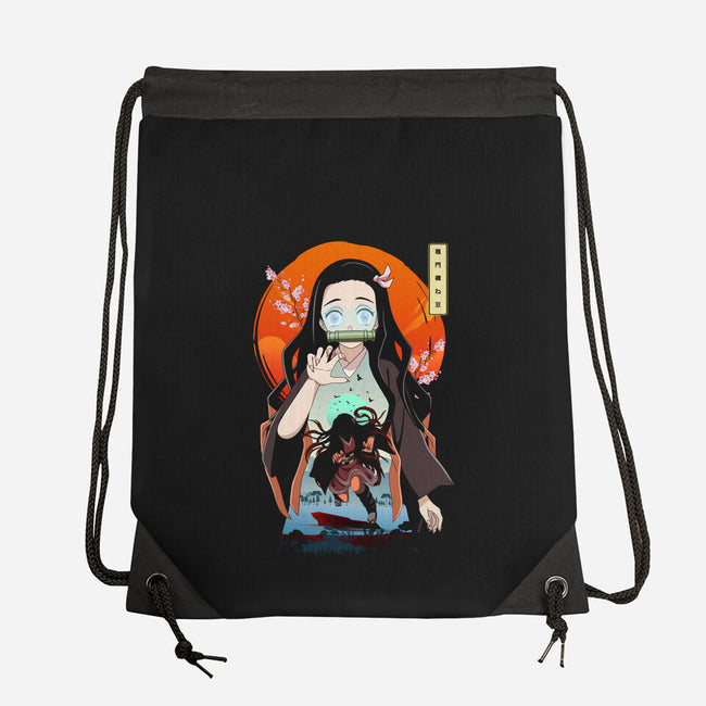 Nezuko Kamado-none drawstring bag-rondes