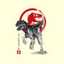 Velociraptor Sumi-E-none removable cover w insert throw pillow-DrMonekers