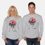 Velociraptor Sumi-E-unisex crew neck sweatshirt-DrMonekers