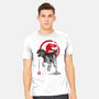 Velociraptor Sumi-E-mens heavyweight tee-DrMonekers