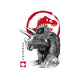 Triceratops Sumi-E-dog basic pet tank-DrMonekers