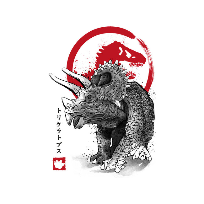 Triceratops Sumi-E-youth crew neck sweatshirt-DrMonekers
