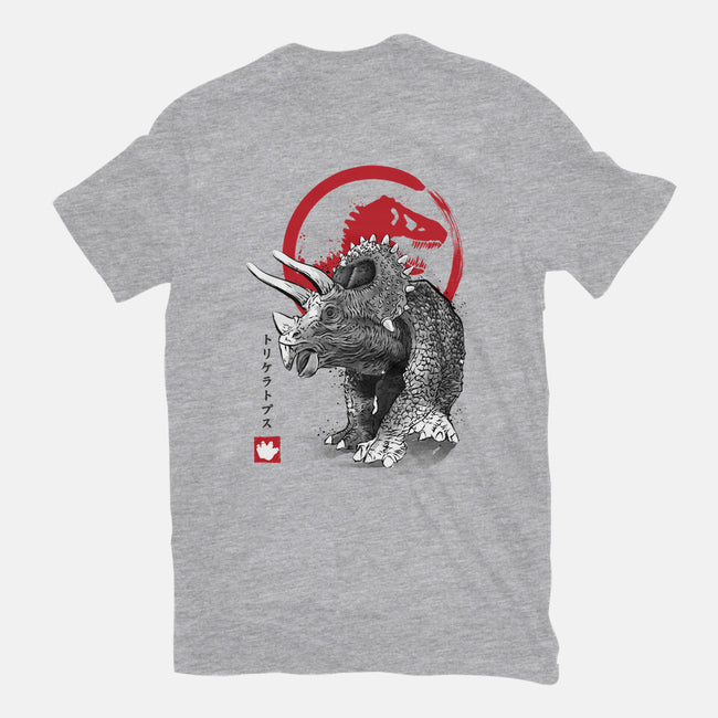 Triceratops Sumi-E-mens heavyweight tee-DrMonekers