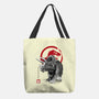 Triceratops Sumi-E-none basic tote bag-DrMonekers