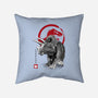 Triceratops Sumi-E-none removable cover w insert throw pillow-DrMonekers