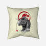 Triceratops Sumi-E-none removable cover w insert throw pillow-DrMonekers