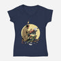 Hellboy's Report-womens v-neck tee-MoisEscudero