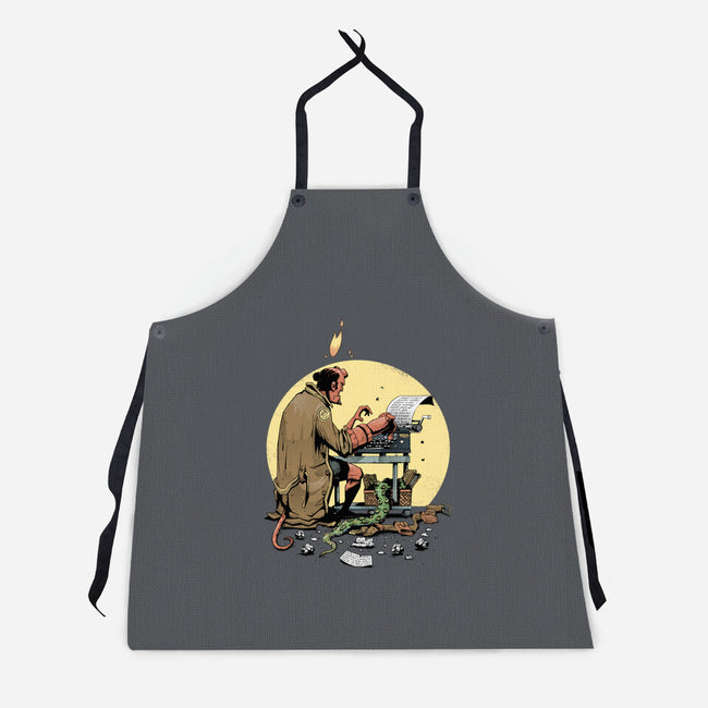 Hellboy's Report-unisex kitchen apron-MoisEscudero