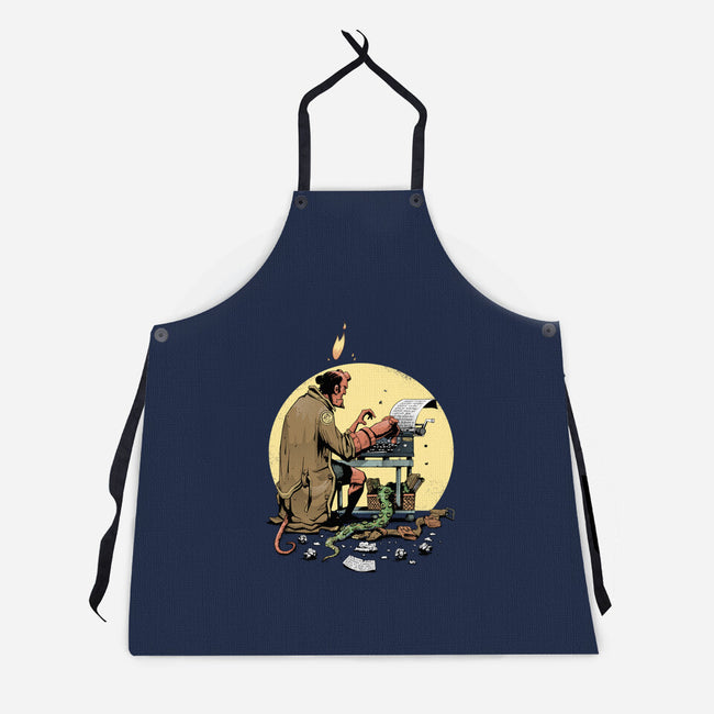 Hellboy's Report-unisex kitchen apron-MoisEscudero