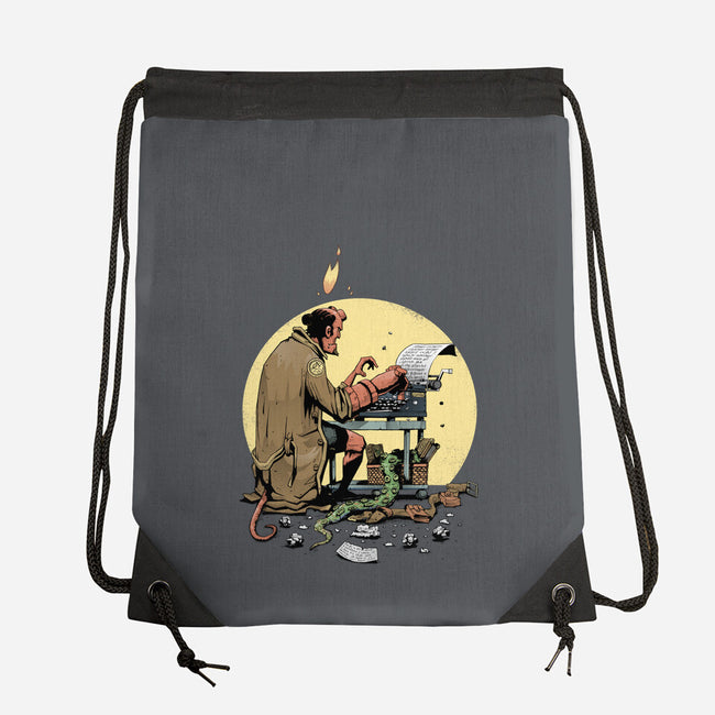 Hellboy's Report-none drawstring bag-MoisEscudero