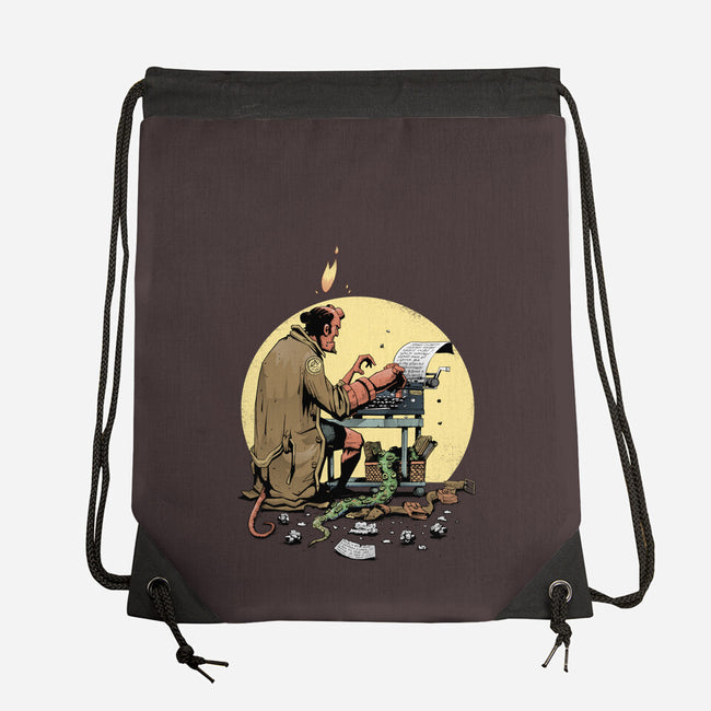 Hellboy's Report-none drawstring bag-MoisEscudero