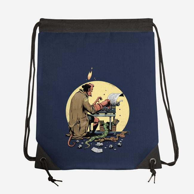 Hellboy's Report-none drawstring bag-MoisEscudero