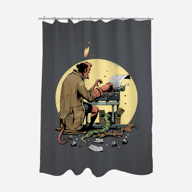 Hellboy's Report-none polyester shower curtain-MoisEscudero
