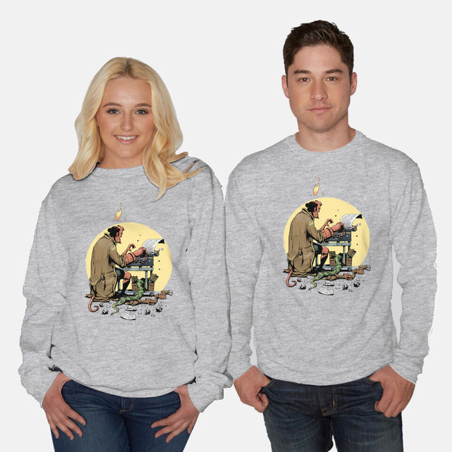 Hellboy's Report-unisex crew neck sweatshirt-MoisEscudero