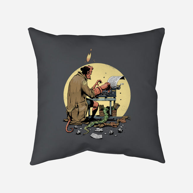 Hellboy's Report-none removable cover w insert throw pillow-MoisEscudero