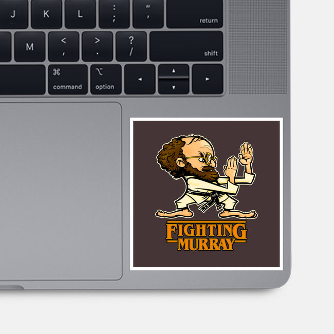 Fighting Murray-none glossy sticker-Poopsmoothie