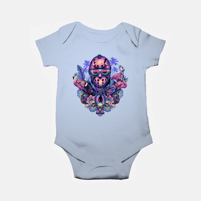 Tropical Camper-baby basic onesie-glitchygorilla