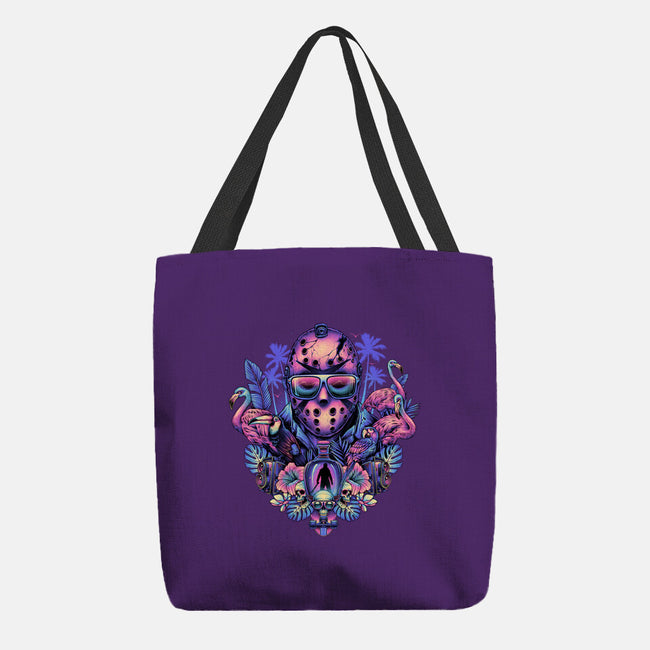 Tropical Camper-none basic tote bag-glitchygorilla