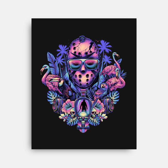 Tropical Camper-none stretched canvas-glitchygorilla