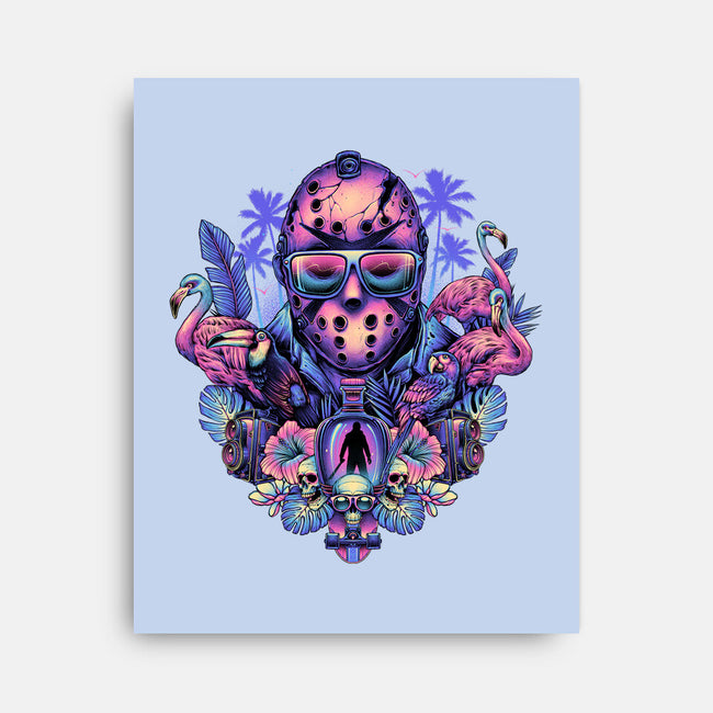 Tropical Camper-none stretched canvas-glitchygorilla