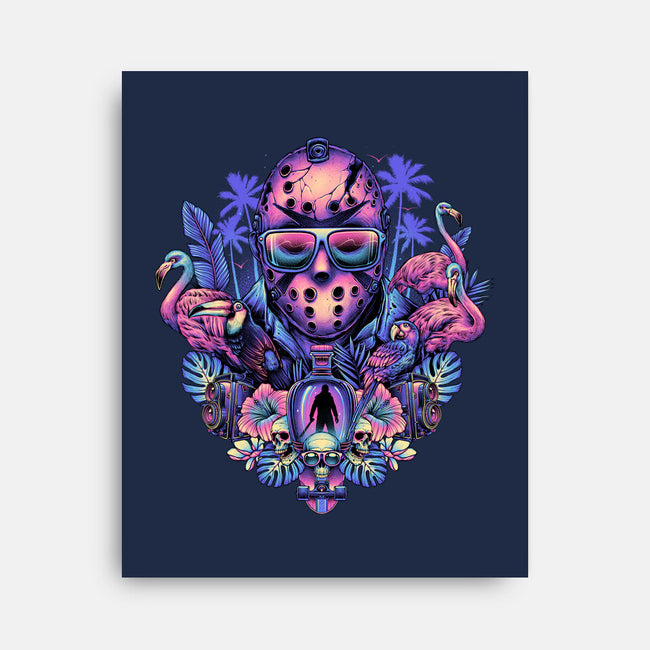 Tropical Camper-none stretched canvas-glitchygorilla