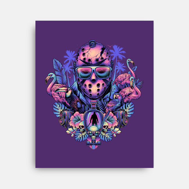 Tropical Camper-none stretched canvas-glitchygorilla