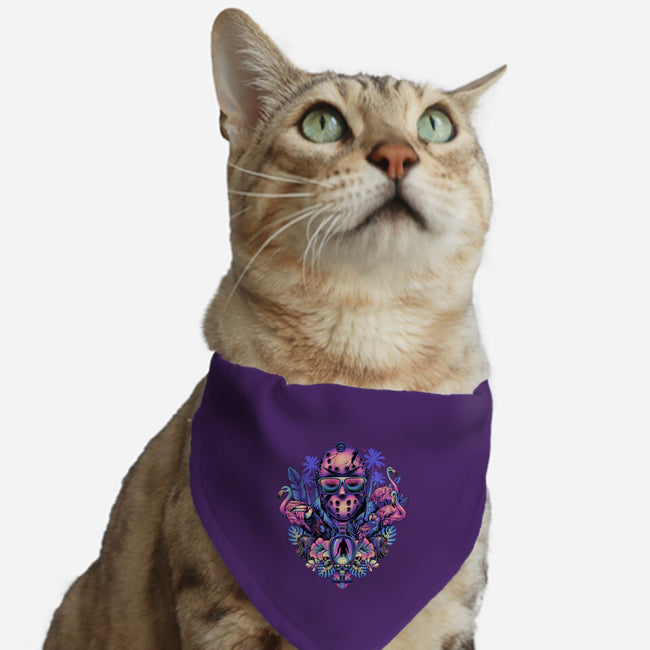 Tropical Camper-cat adjustable pet collar-glitchygorilla
