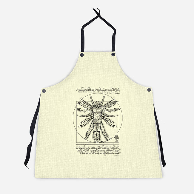 Vitruvian Vecna-unisex kitchen apron-demonigote