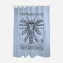 Vitruvian Vecna-none polyester shower curtain-demonigote
