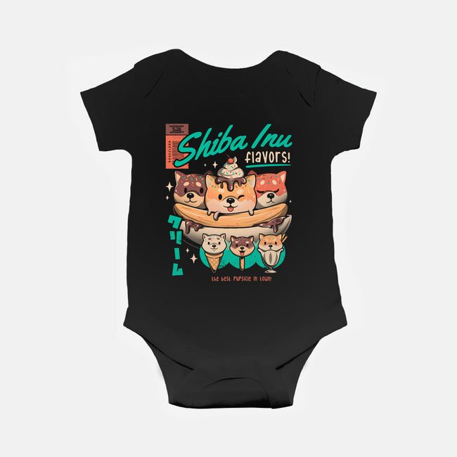 Shiba Inu Flavors-baby basic onesie-eduely