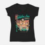 Shiba Inu Flavors-womens v-neck tee-eduely
